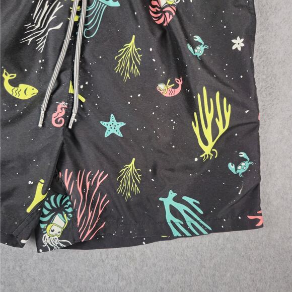Boardies Shorts Mens Size Large Swim Trunks Black Neon Colors - Picture 5 of 13